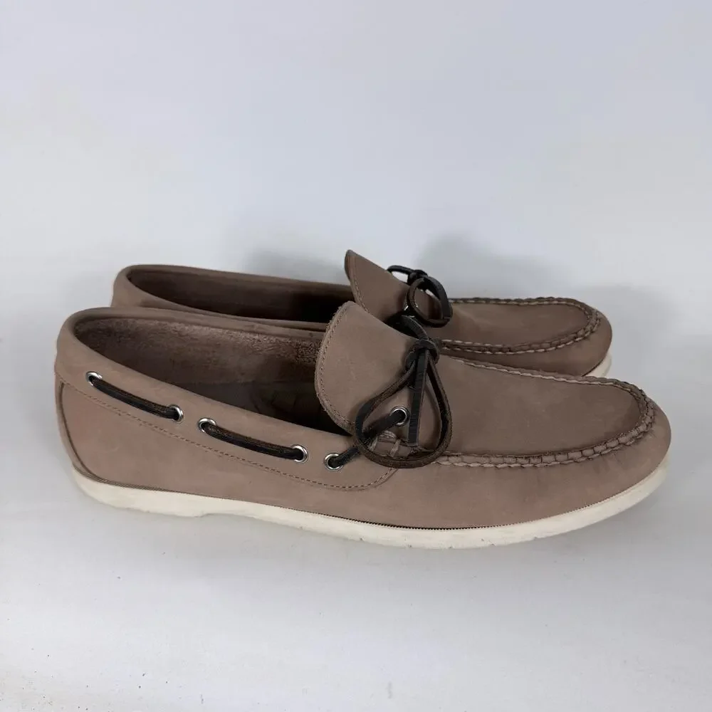 L.L.Bean Handsewn Camp Moccasins Men's 12 Brown Leather Comfort Slip-On Shoes